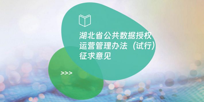 湖北省公共数据授权运营管理办法（试行）征求意见